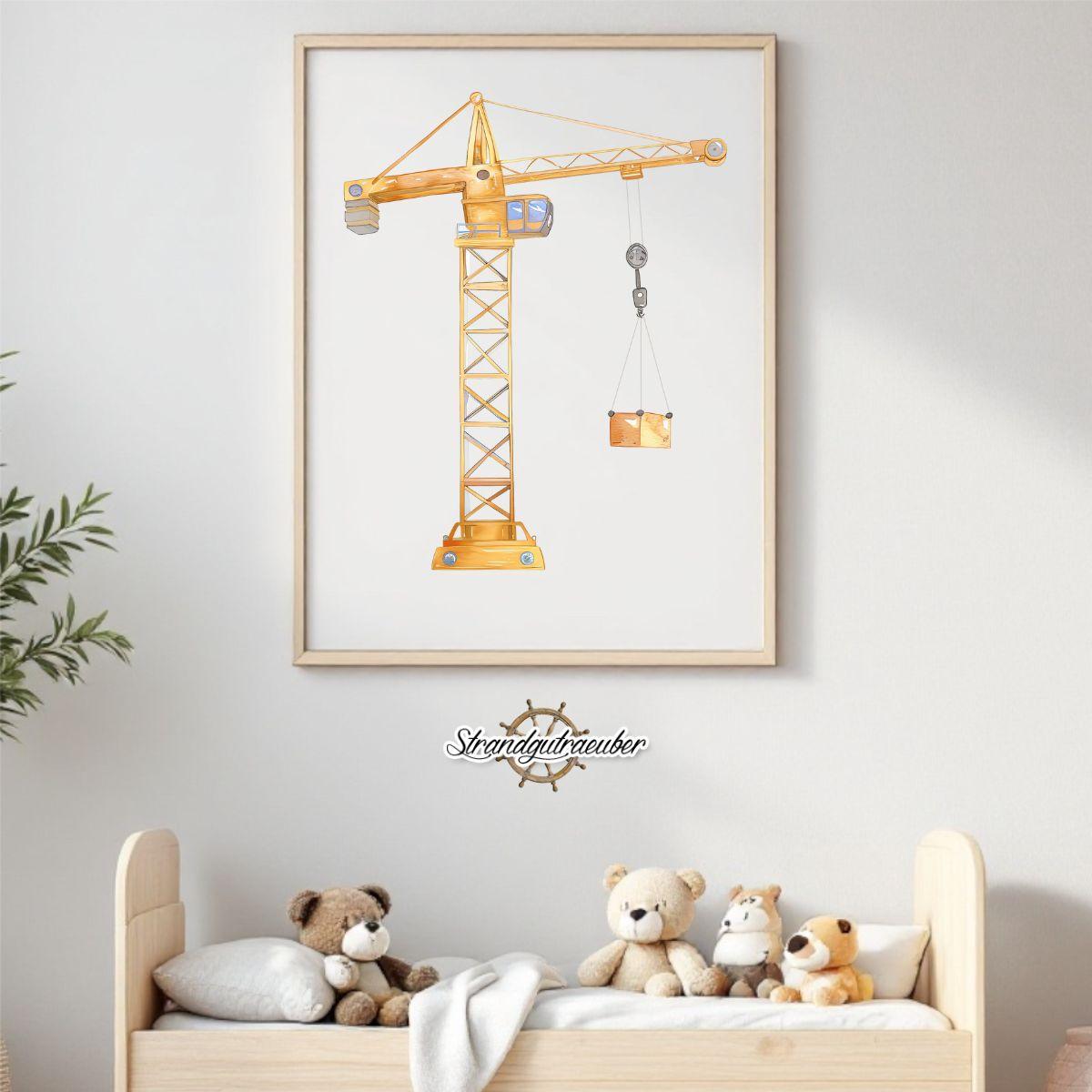 Buegelbild Baukran Buegelbild Baukran